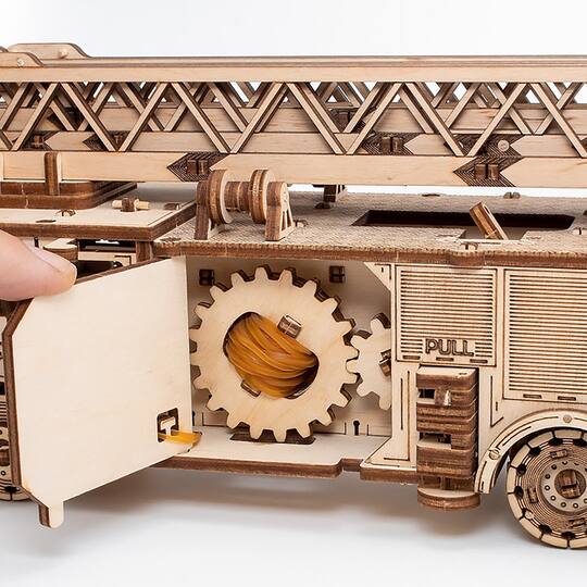 EWA™ Eco-Wood-Art Fire Truck 3D Wooden STEM Construction Kit